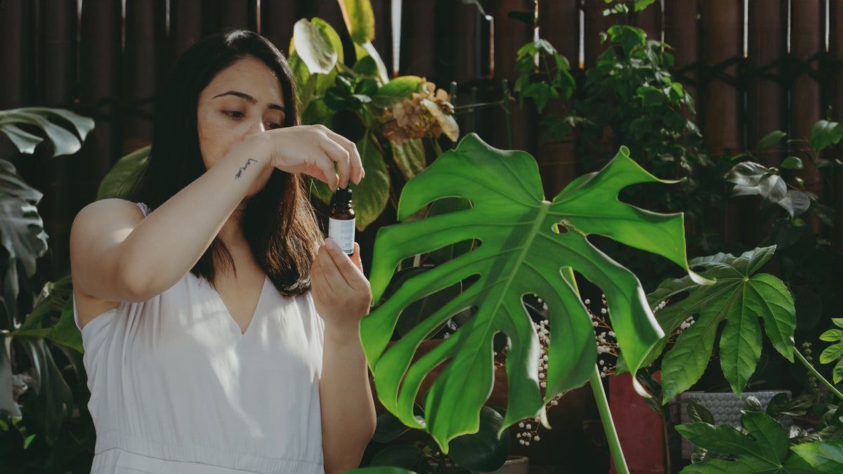 Founder Pooja Walia in natural light with Seed Glow Face Oil