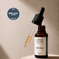 Seed Glow Face Oil with botanical seeds and ingredients