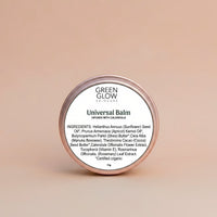 Green Glow product photo on the blush background